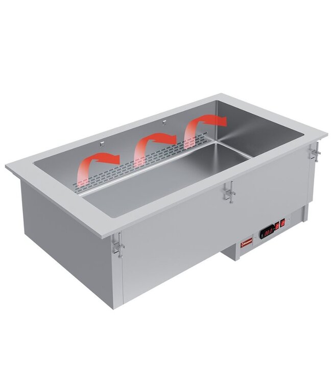 Diamond Bain-marie | drop-in model | 5x 1/1GN | geventileerd | (B)176,5x(D)61x(H)37,3cm