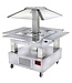 Diamond Bain-marie buffet eiland | 4x 1/1GN | wit hout | gemotoriseerde koepel | (B)104x(D)143,5x(H)154cm