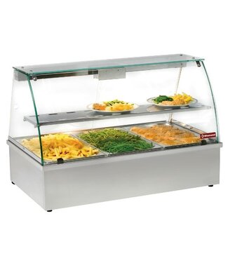 Diamond Bain-marie warmhoudvitrine | 3x 1/1GN | (B)102x(D)60,2x(H)68cm