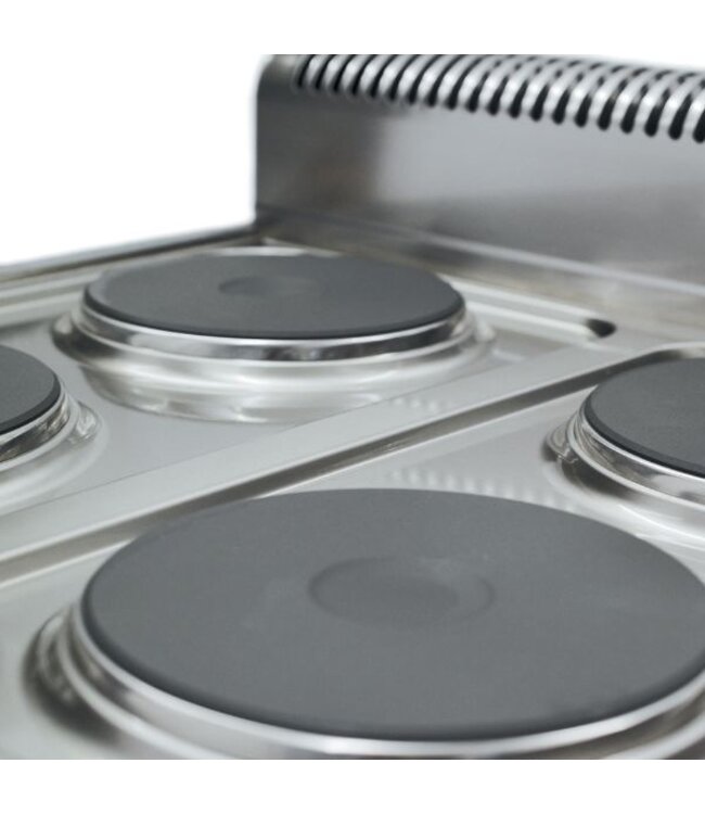 Elektrisch fornuis | Diamond Pro 600 | 5x 2kW | incl elektrische oven | (B)90x(D)60x(H)85/97cm