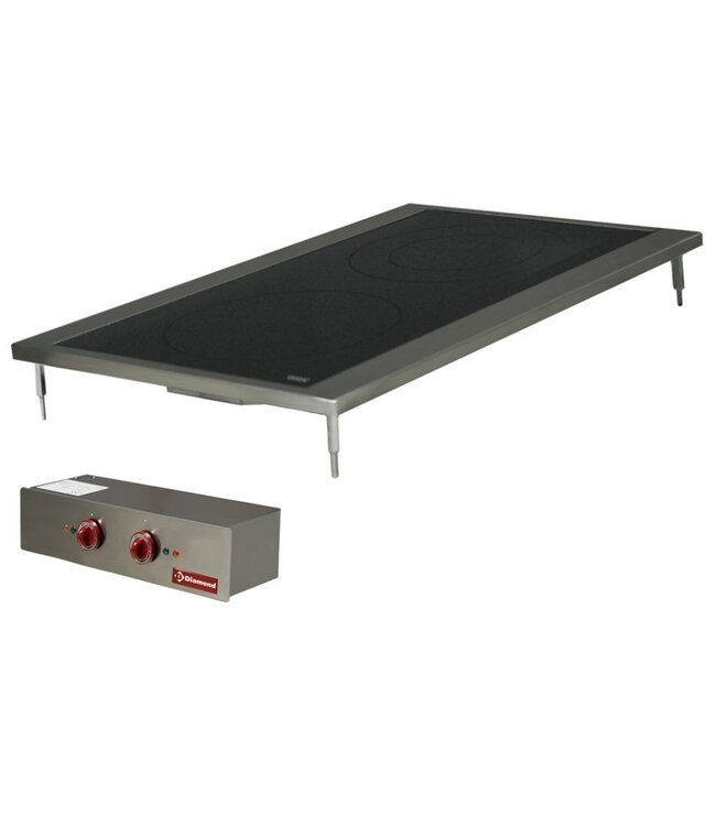 Elektrisch fornuis | Diamond | drop in unit | 1x 2,1kW en 1x 2,5kW | (B)40x(D)60cm