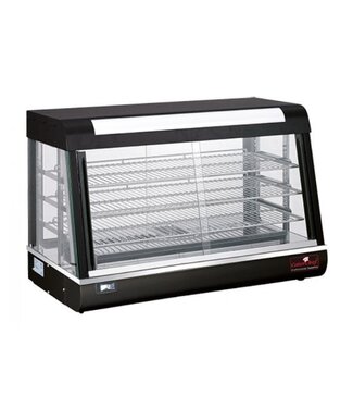 CaterChef Warmhoudvitrine zwart | (H)66x(B)90x(D)48