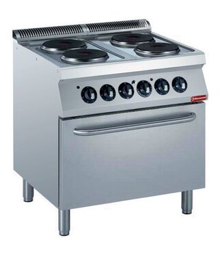 Diamond Elektrisch fornuis | Diamond Maxima 700 | 4x 2,6kW | incl elektrische oven | (B)80x(D)70/73x(H)85/92cm