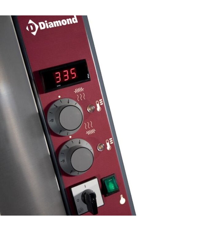 Pizza oven | Diamond Logic Line Plus | 26,6kW | elektrisch | 2x 9 pizza's | Ø35cm | (B)142x(D)136x(H)72cm