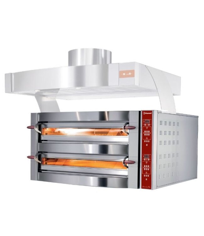 Pizza oven | Diamond Genius Line Plus | 15,6kW | elektrisch | 2x 6 pizza's | Ø35cm | (B)119x(D)146x(H)78cm