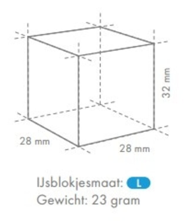 IJsblokjesmachine IM-100CNE-HC | 105kg/24u | Luchtgekoeld