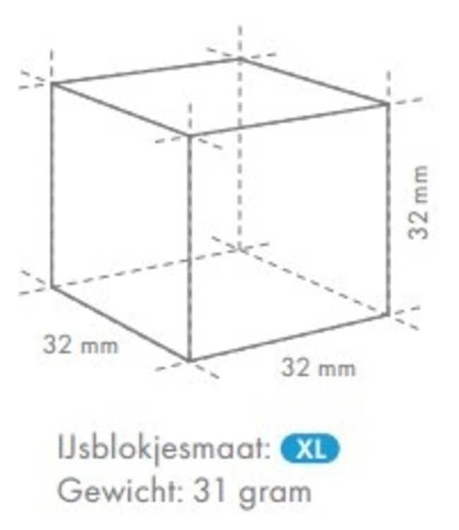 IJsblokjesmachine IM-240ANE-HC-32 | 220kg/24u | Luchtgekoeld