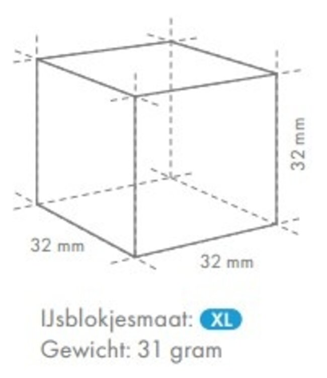 IJsblokjesmachine IM-240XNE-HC-32 | 190kg/24u | Luchtgekoeld