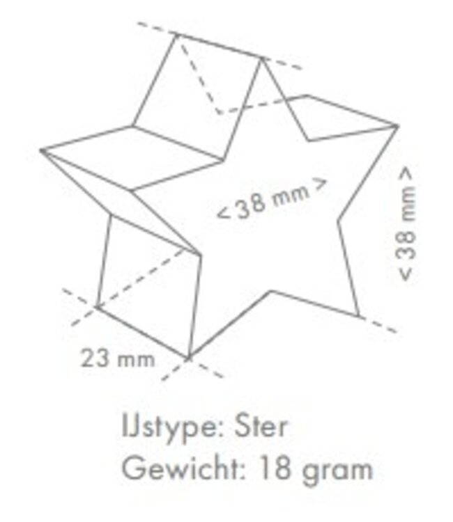 IJsblokjesmachine stervormig ijs IM-65NE-HC-S | 20kg/24u | Luchtgekoeld