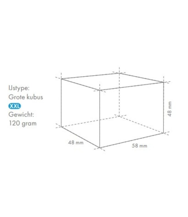 IJsblokjesmachine grote ijsblokken | IM-65NE-HC-LM | 35kg/24u | Luchtgekoeld