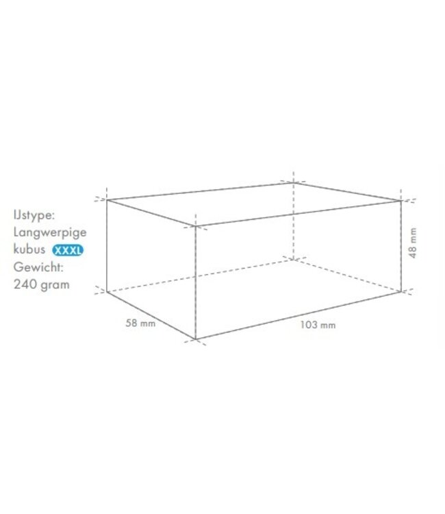 IJsblokjesmachine langwerpige ijsblokken | IM-65NE-HC-LM103 | 39kg/24u | Luchtgekoeld