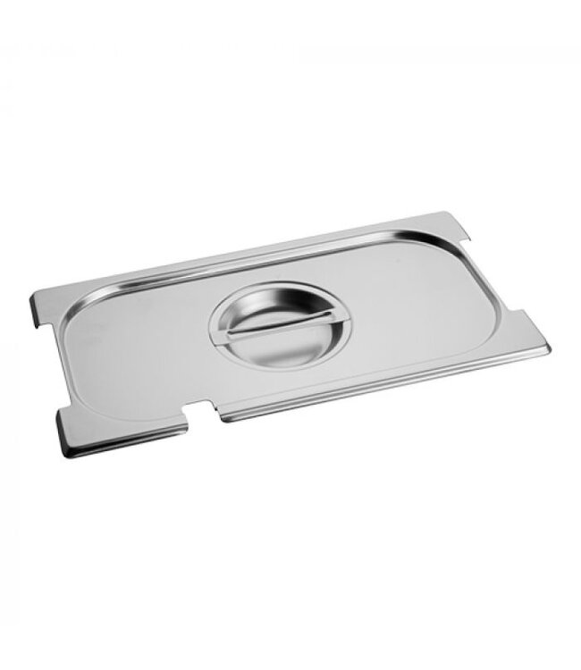 GN deksel rvs - heavy - lepel/greep - 1/3GN