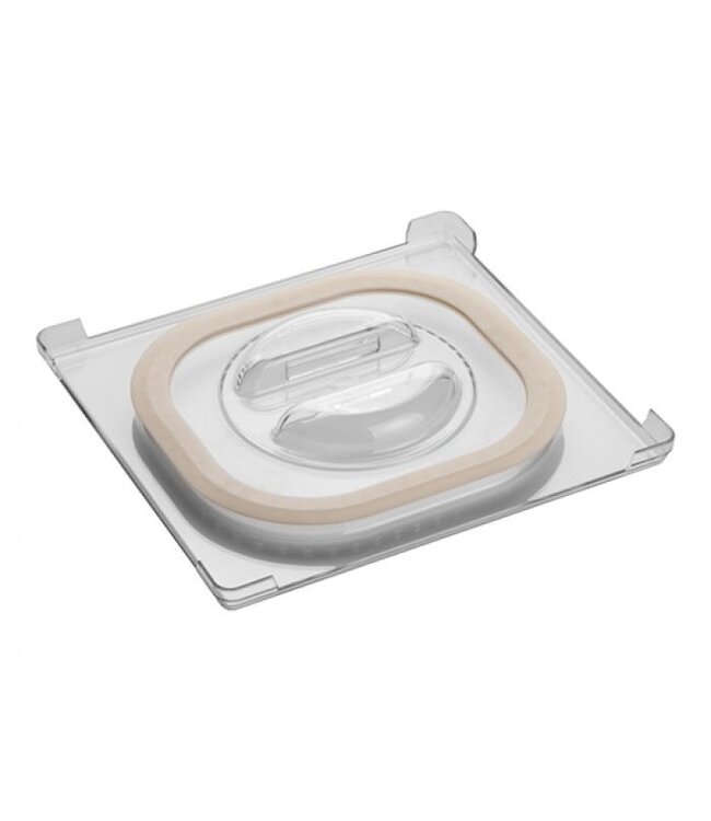 GN deksel polycarbonaat - siliconenrand - 1/6GN