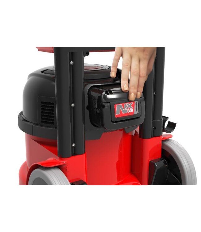 Snoerloze stofzuiger met accu | met opbergbakje | 9L capaciteit | 350W | Rood