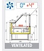 Koeltoonbank Venice | Geventileerd model | (H)128x(B)200x(D)108,5