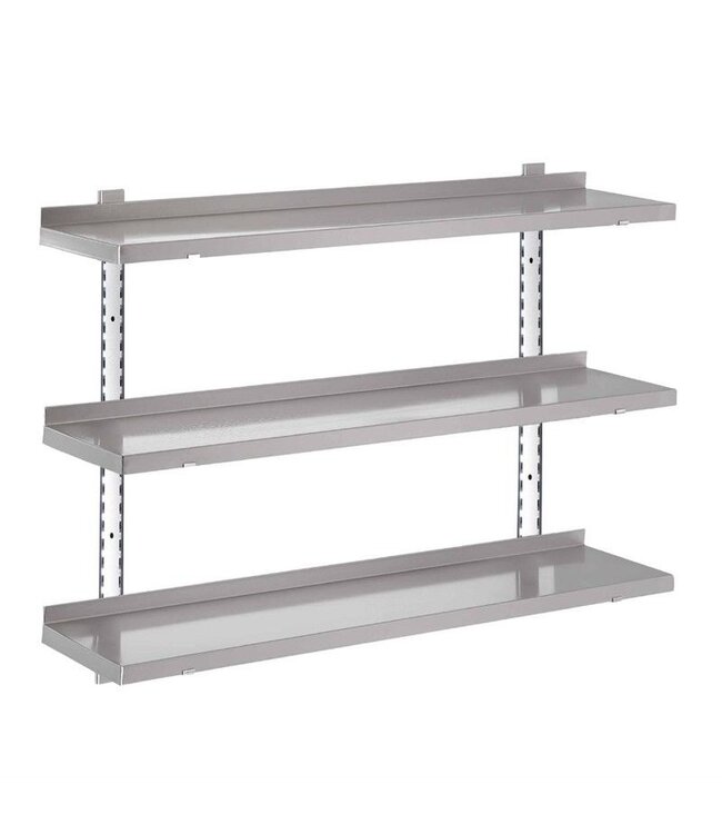 Wandplank roestvrijstaal - 150x40cm