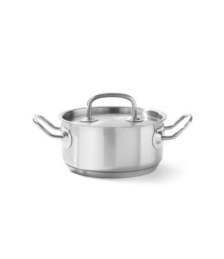 Hendi Kookpan Kitchen Line - laag met deksel - 3 liter - 20x9,5cm