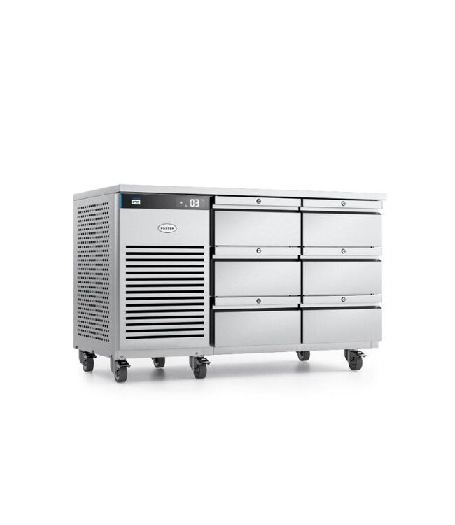 Koelwerkbank Foster EP1/2H - 43-152 - RVS/ALU | +1/+4 Graden | 2x 3 lades