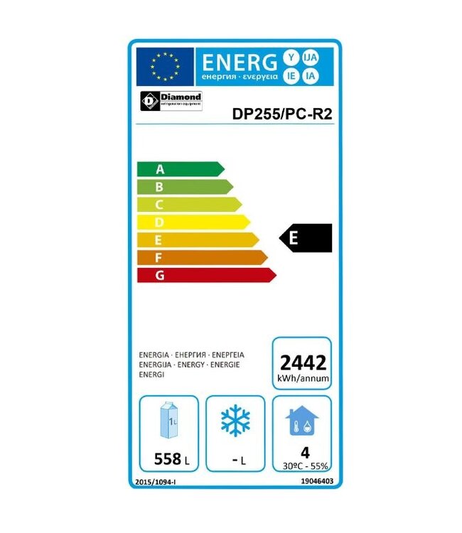 Euronorm koelwerkbank | 4 deurs | 760L | (H)88/90x(B)254,2x(D)80