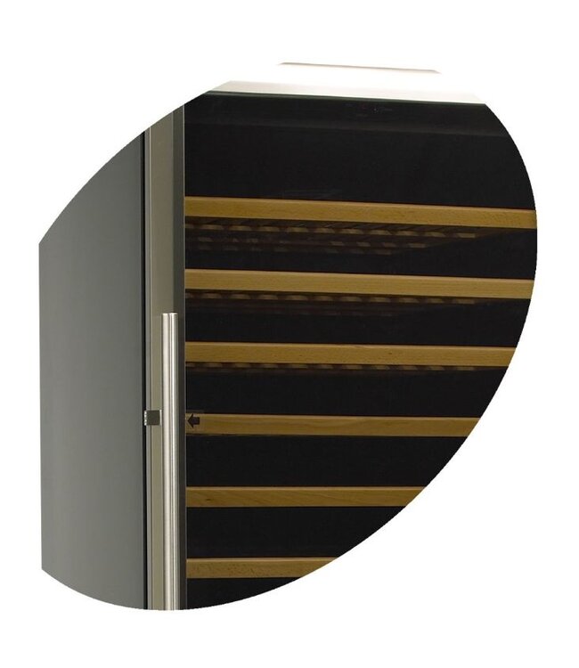 Wijnkoelkast | Enkele zone | +5 tot +18 graden | 165 flessen | (H)176x(B)59,5x(D)68cm