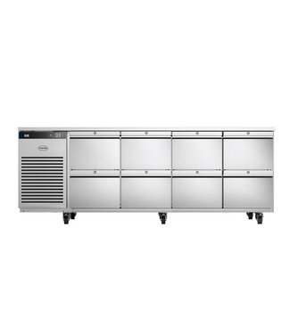 Foster Koelwerkbank Foster EP1/4H - 43-318 - RVS/ALU | +1/+4 Graden | 4x 2 lades