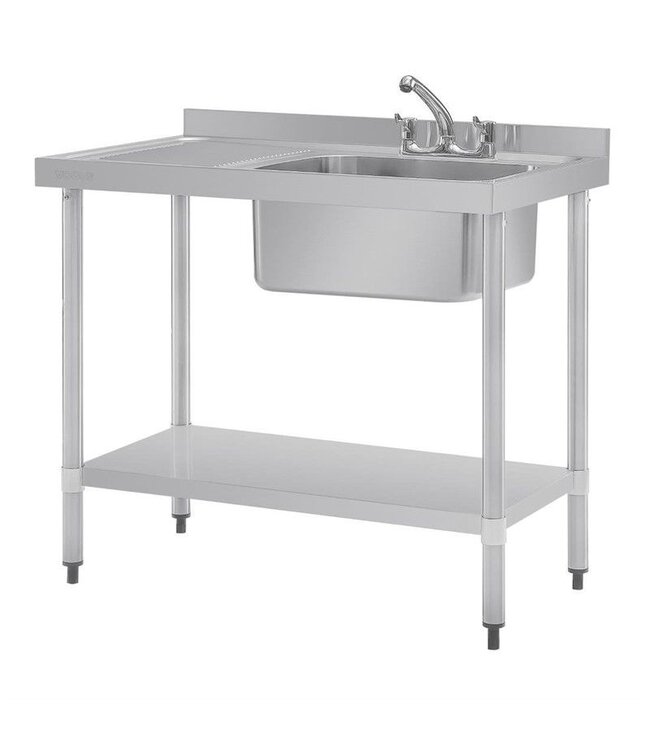 Spoeltafel Vogue - enkele bak rechts - 100cm