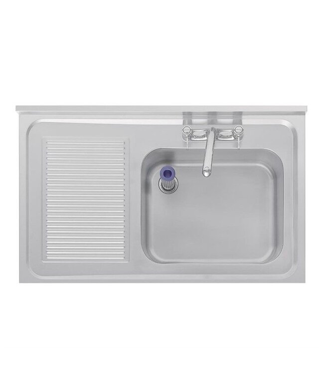 Spoeltafel Vogue - enkele bak rechts - 100cm