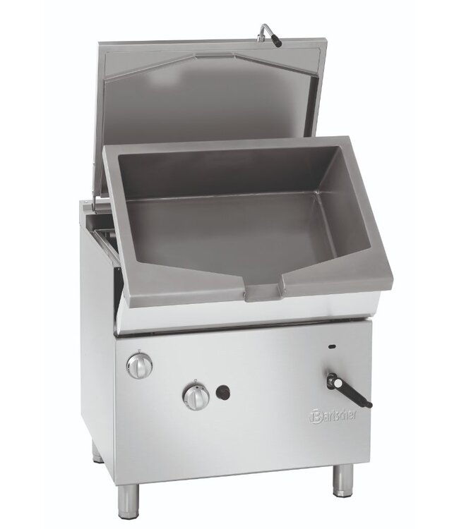 Gas handmatig kantelbare braadpan Bartscher 700 classic - 80x70cm - aardgas