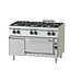 Gasfornuis met gas oven | 6 pits | 39,5kW | (H)85x(B)80x(D)75cm