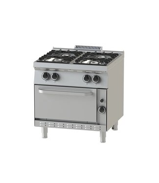 Nayati Gasfornuis met gas oven | 4 pits | 28,5kW | (H)85x(B)80x(D)75cm