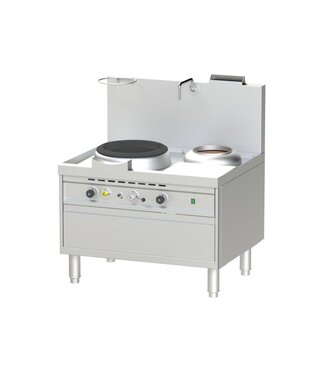 Nayati Turbo woktafel | aardgas | 1 brander | 40kW | (H)75/120x(B)110x(D)90cm