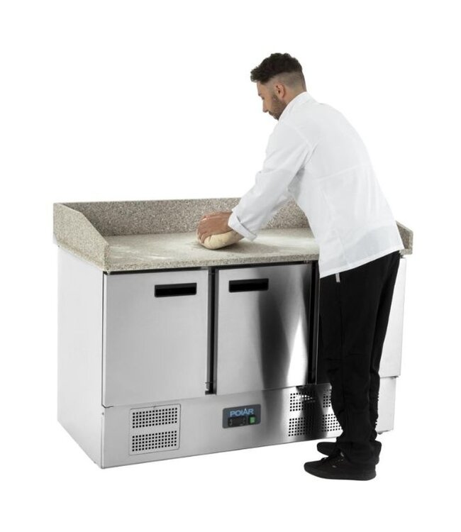 Pizzawerkbank geventileerde koeling | 3 deurs | 368L | (H)102,1x(B)140x(D)70
