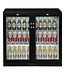 Bar dubbel display koeling | 2 klapdeuren | Zwart | 208L | (H)90x(B)90x(D)52