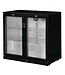 Bar dubbel display koeling | 2 klapdeuren | Zwart | 208L | (H)90x(B)90x(D)52