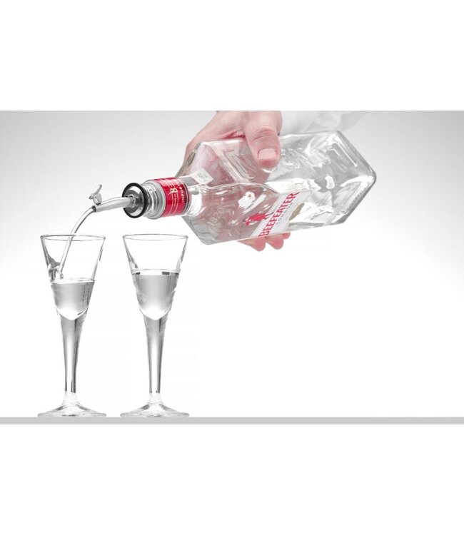 Langzame schenktuit | met flip top | RVS | 6 stuks