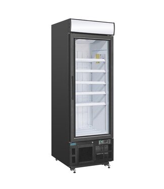 Polar Display vriezer | Zwart | 412 Liter | (H)199x(B)68x(D)74,5