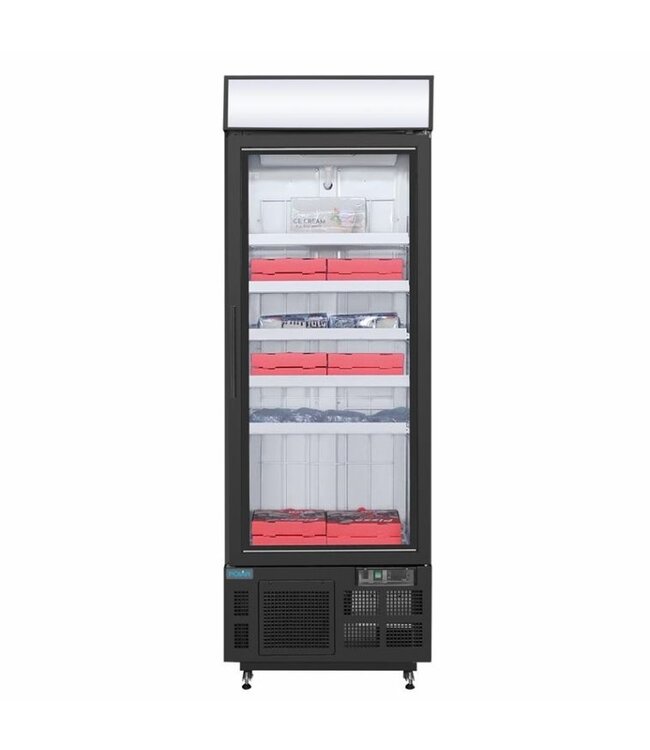 Display vriezer | Zwart | 412 Liter | (H)199x68x74,5cm