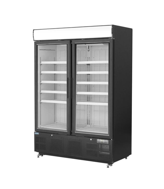 Display vriezer met wielen | 920L | Dubbeldeurs | (H)202,2x137x72cm