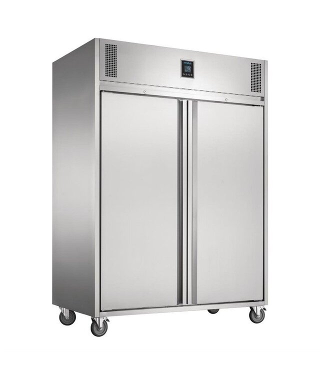 Koelkast RVS | Dubbeldeurs | 2/1GN | 1170L | (H)198x(B)140x(D)81,5cm