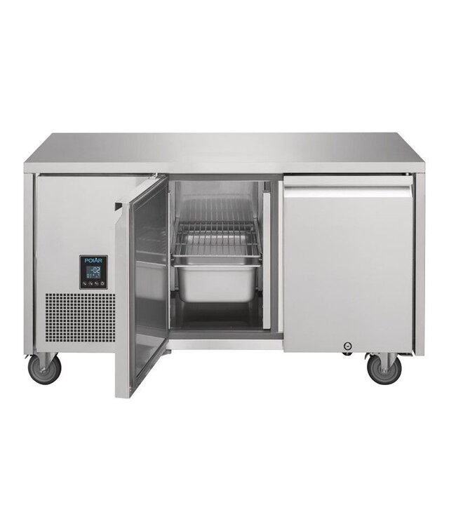 Koelwerkbank | 2 Deurs | Wielen | 267L | (H)85x(B)142x(D)66cm