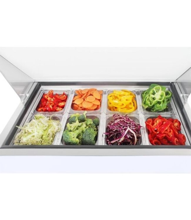 Saladette | 1 deur | Boven 8x 1/6GN | (H)110x(B)73,5x(D)76