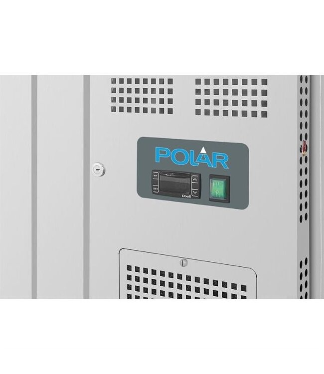 Saladette met glazen vitrine | 2 deurs | 2x 1/1GN | (H)136x(B)136x(D)70cm