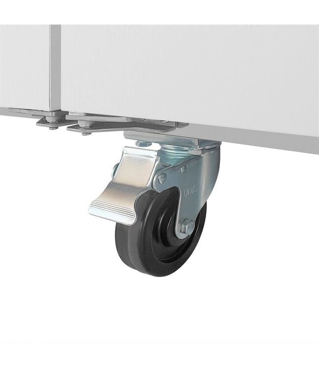 Saladette met glazen vitrine | 3 deurs | 3x 1/1GN | (H)136x(B)179,5x(D)70cm