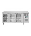 Koelwerkbank 3 glazen deuren | RVS | 358L | (H)86x(B)179,5x(D)70cm