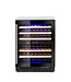 Wijnkoelkast | 2 Zones | +5 tot +22 graden | 46 flessen | (H)82x(B)59,5x(D)58,8cm