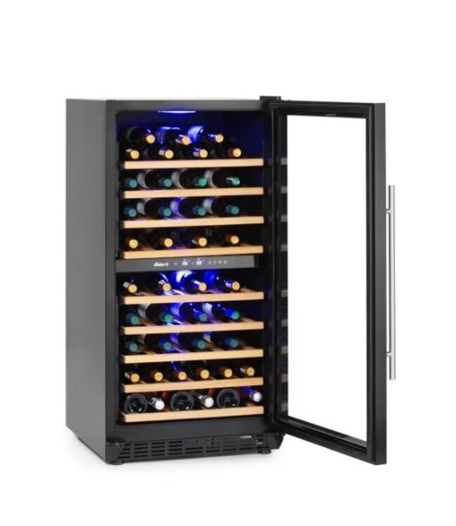 Wijnkoelkast | 2 Zones | +5 tot +22 graden | 72 flessen | (H)122,5x(B)60,5x(D)59,5cm