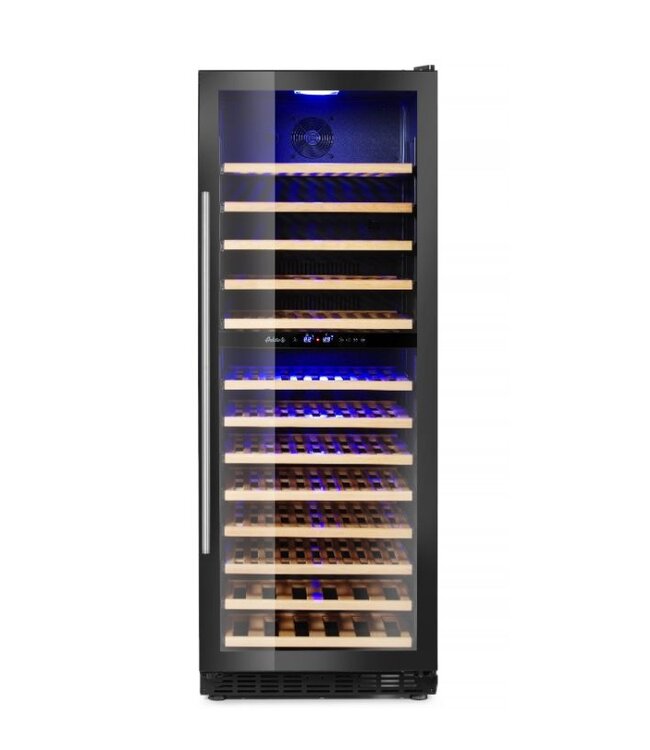 Wijnkoelkast | 2 Zones | +5 tot +22 graden | 135 flessen | (H)162,5x(B)68x(D)59,5cm