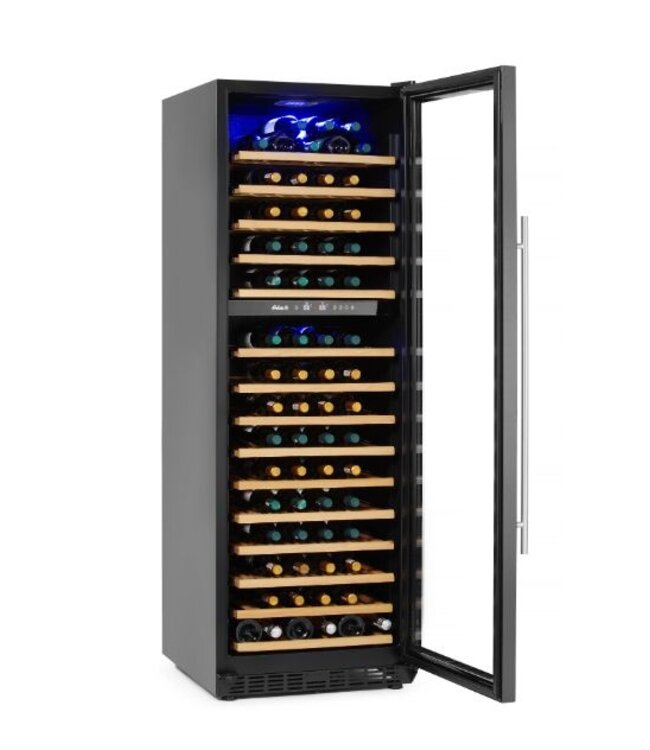 Wijnkoelkast | 2 Zones | +5 tot +22 graden | 160 flessen | (H)179,5x(B)68,5x(D)59,5cm