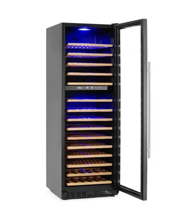 Wijnkoelkast | 2 Zones | +5 tot +22 graden | 160 flessen | (H)179,5x(B)68,5x(D)59,5cm
