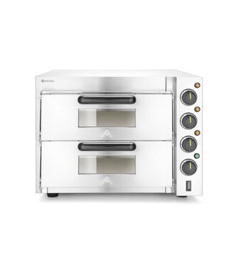 Hendi Pizza oven compact | 2 kamers | ø39cm | (B)56x(D)58x(H)43,5cm